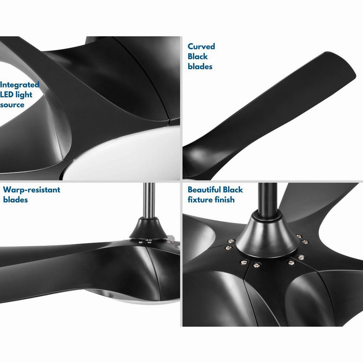 Vernal 60" Ceiling Fan Matte Black