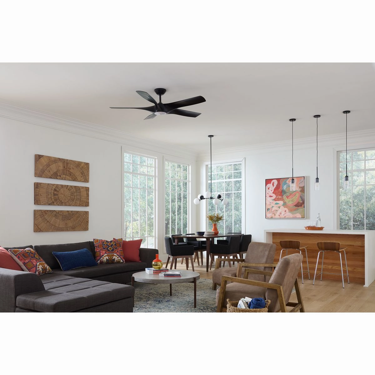 Vernal 60" Ceiling Fan Matte Black