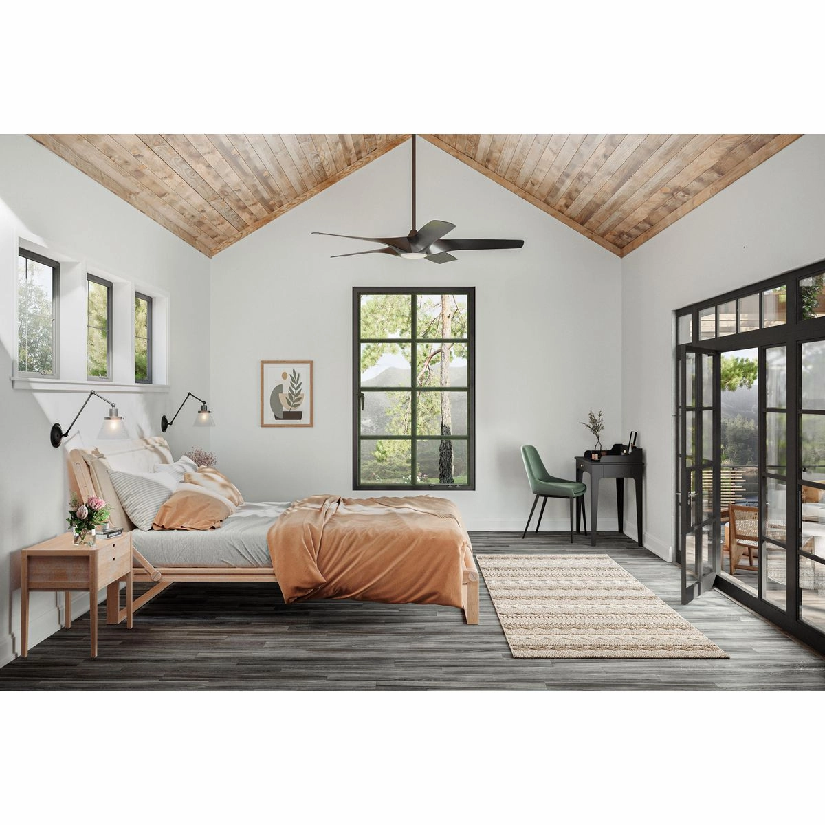 Vernal 60" Ceiling Fan Matte Black