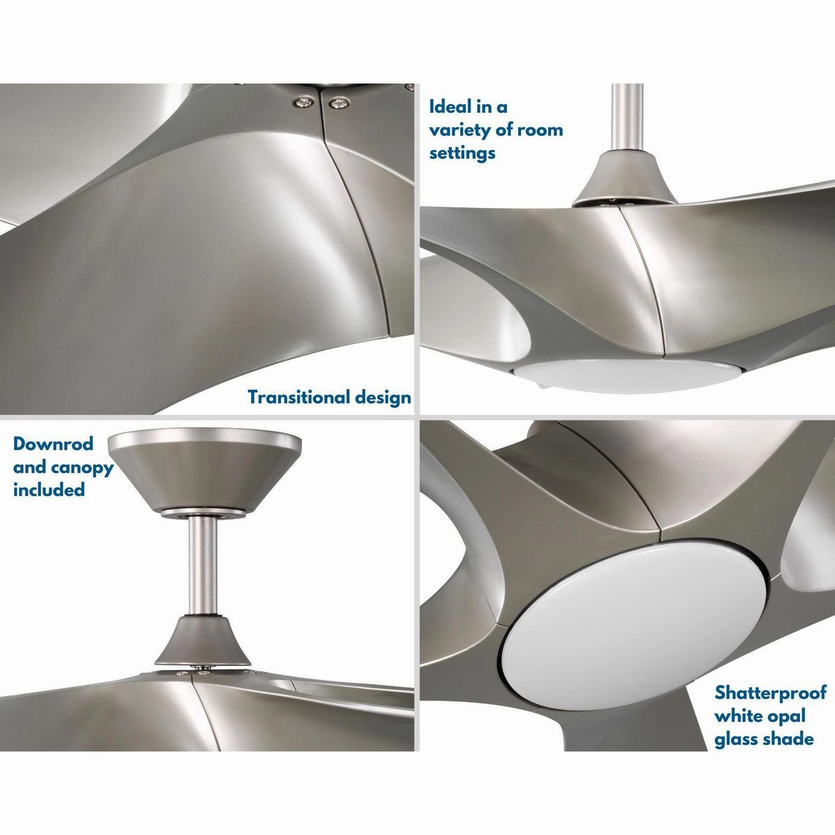 Vernal 60" Ceiling Fan Painted Nickel