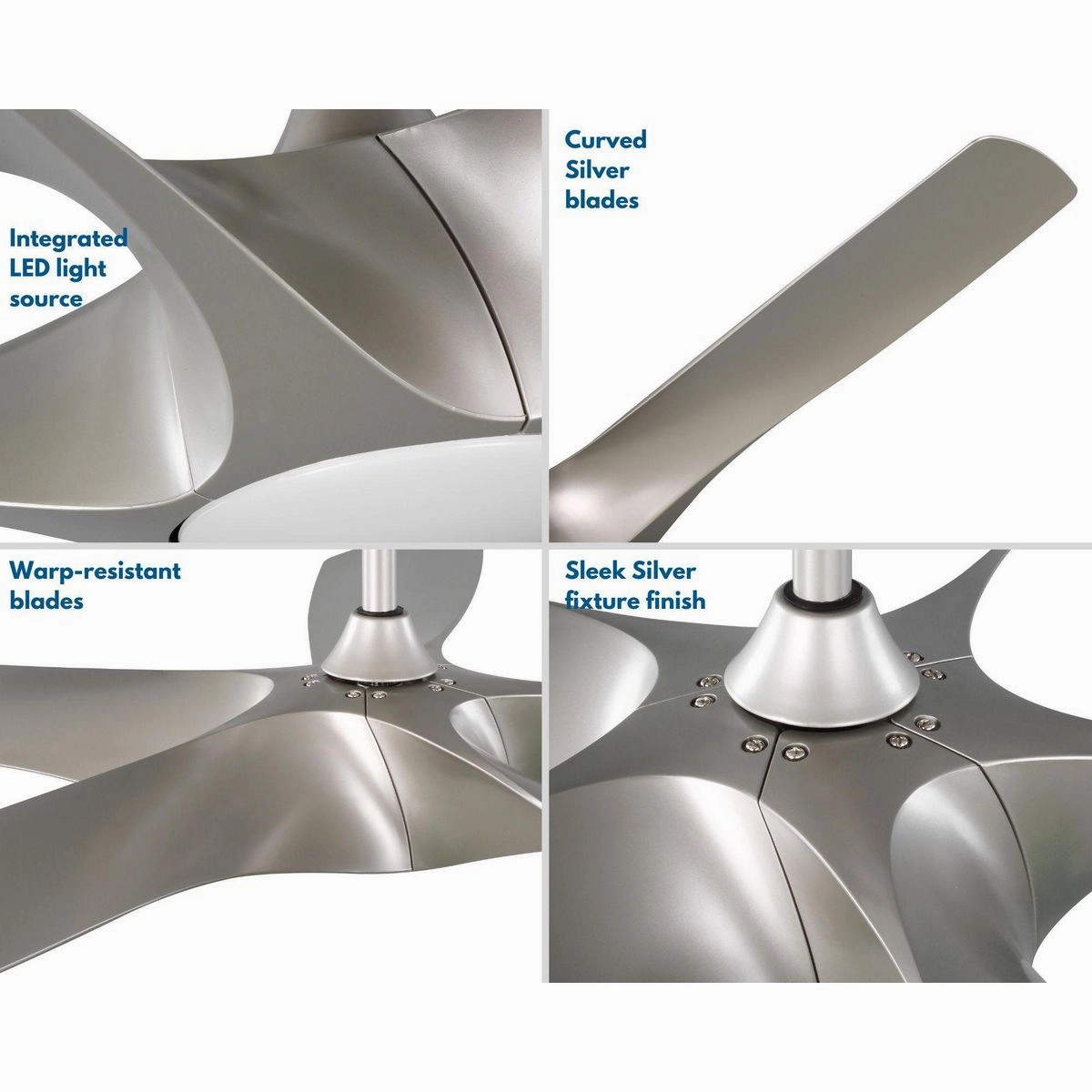 Vernal 60" Ceiling Fan Painted Nickel