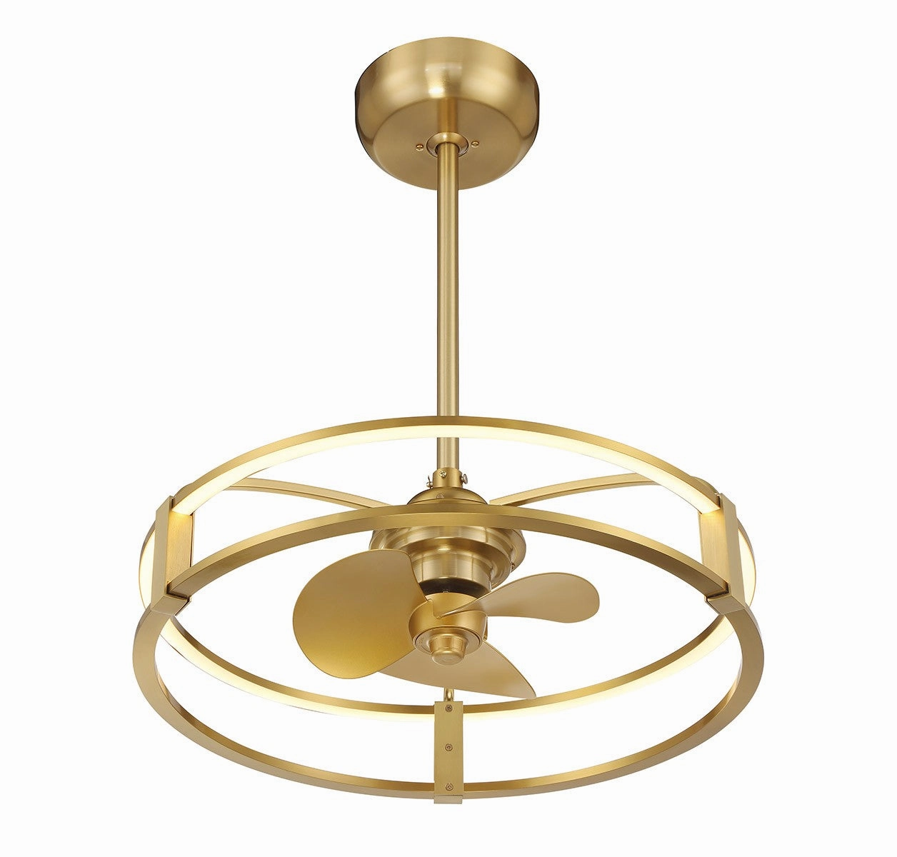 Vesta LED Fan D'Lier Warm Brass