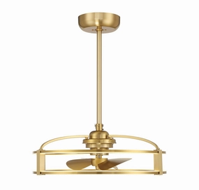 Vesta LED Fan D'Lier Warm Brass decorative fandeliers with lights