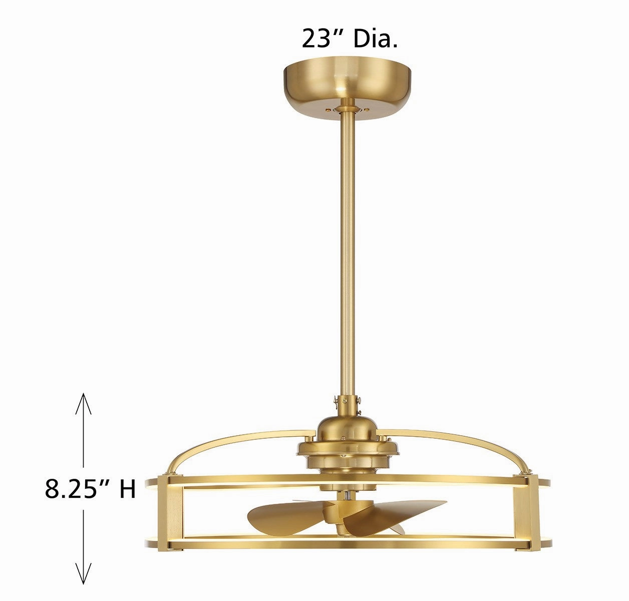 Vesta LED Fan D'Lier Warm Brass