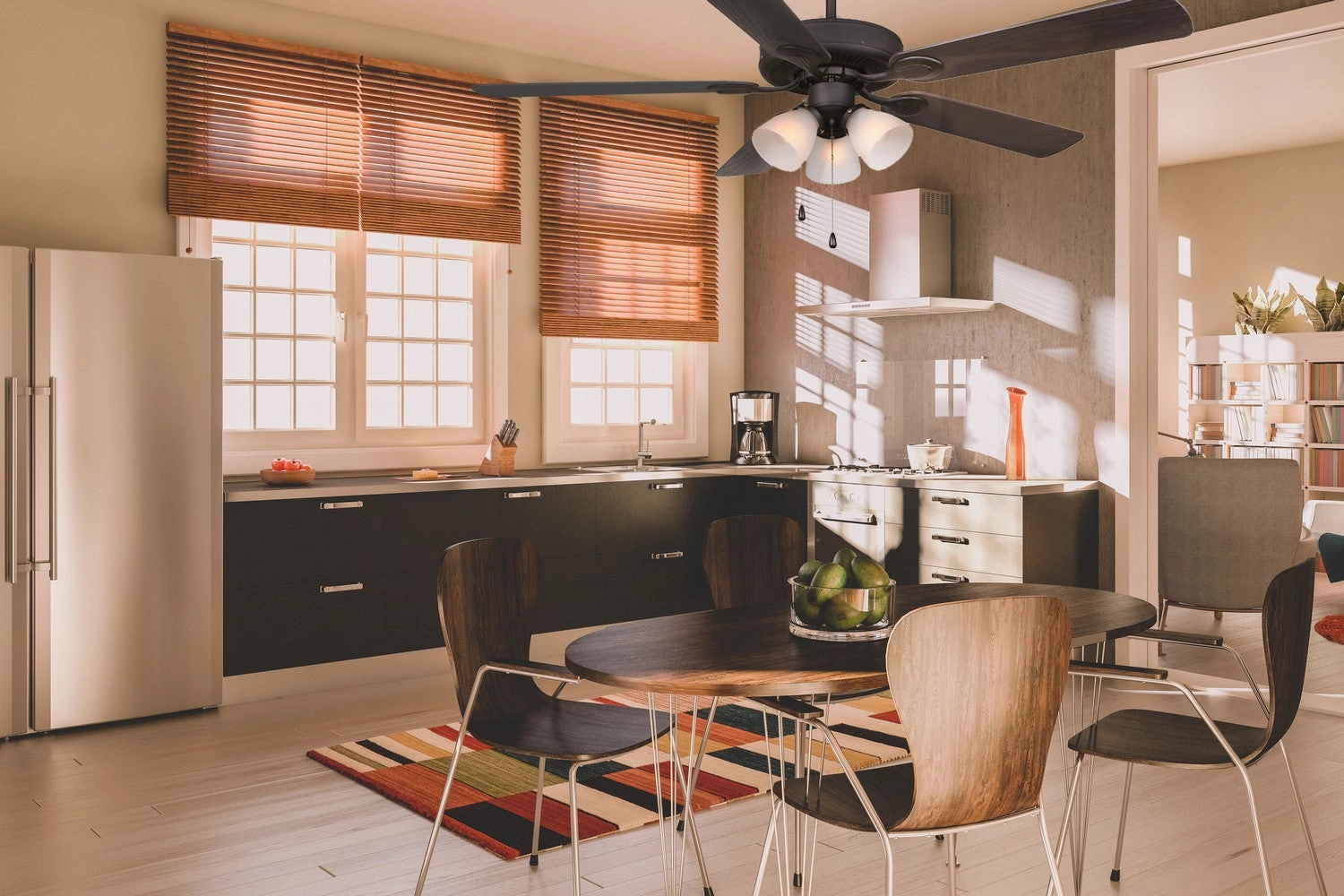 Villa 52"Ceiling Fan Matte Black