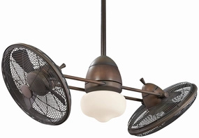 Vintage Gryo Led 42"Performance Fan Restoration Bronze small electric fans for personal cooling