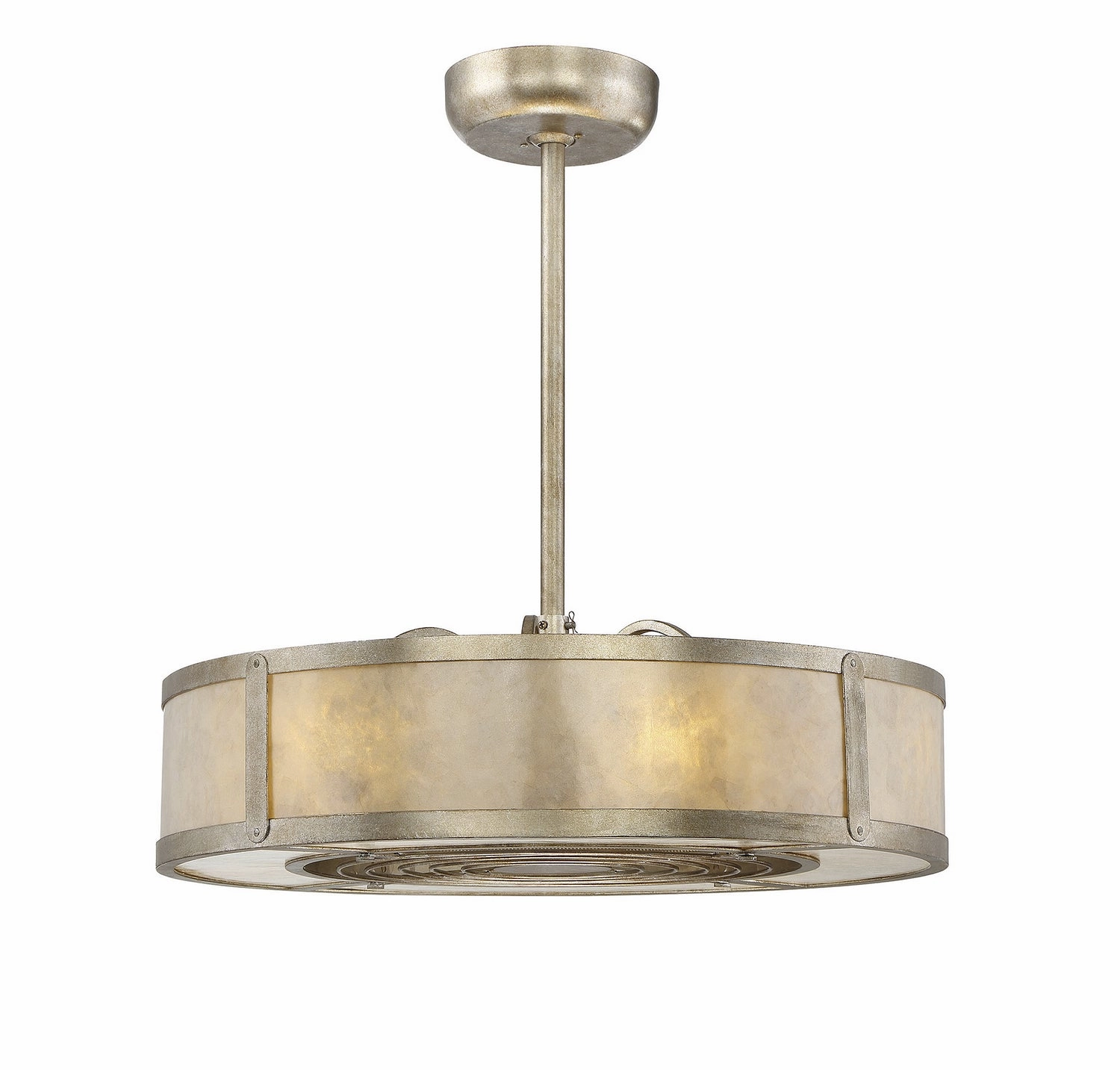 Vireo Six Light Fan D'lier Silver Dust decorative fandeliers with lights