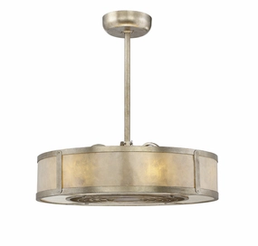 Vireo Six Light Fan D'lier Silver Dust decorative fandeliers with lights