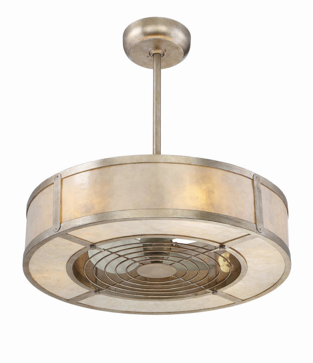 Vireo Six Light Fan D'lier Silver Dust
