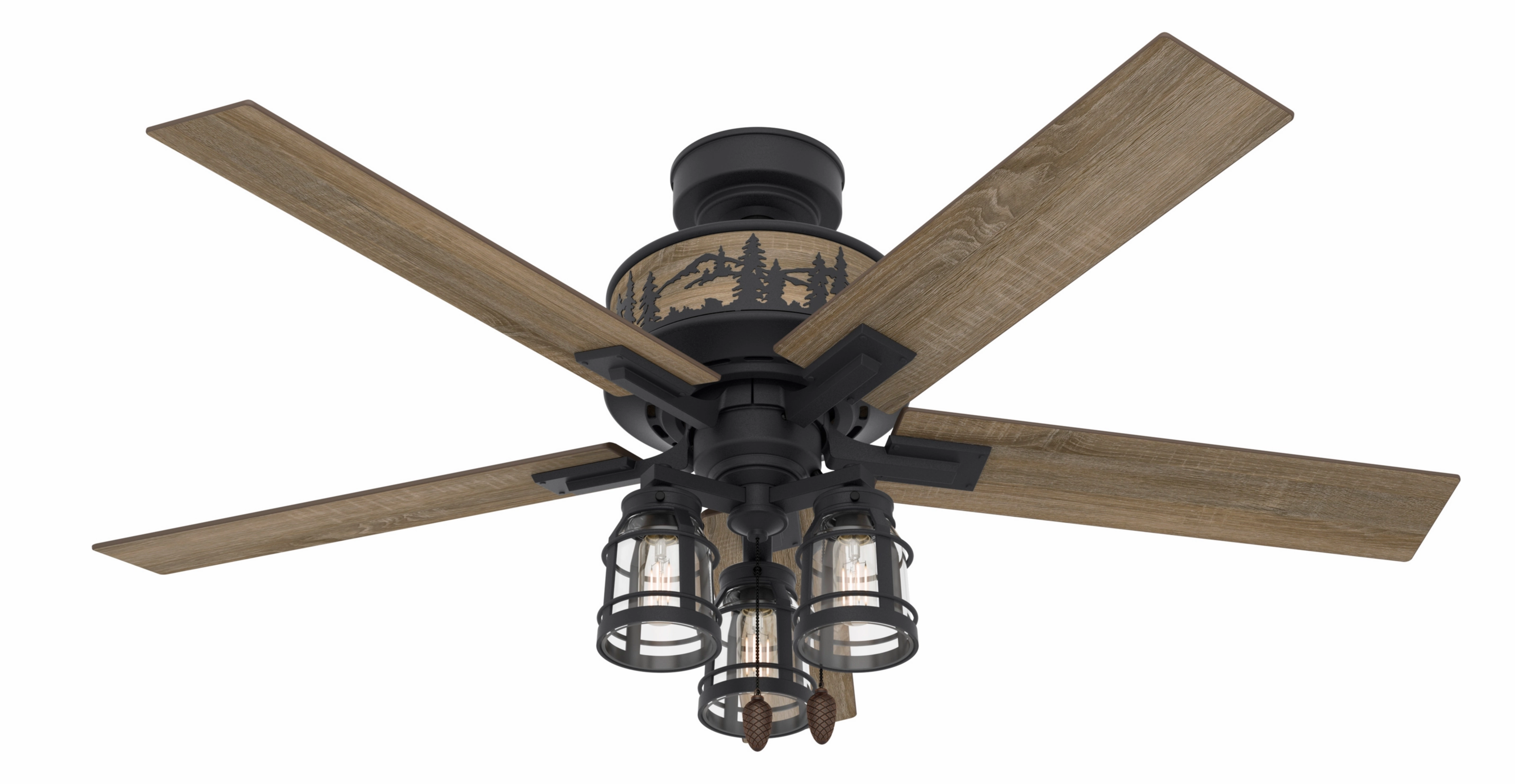 Vista 52"Ceiling Fan Natural Black Iron