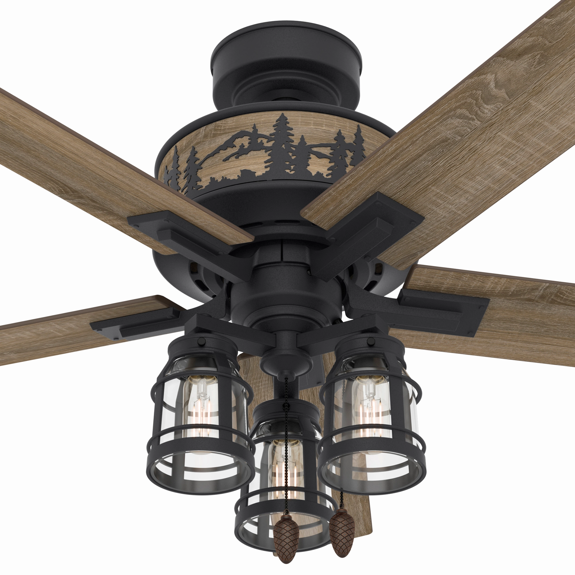 Vista 52"Ceiling Fan Natural Black Iron