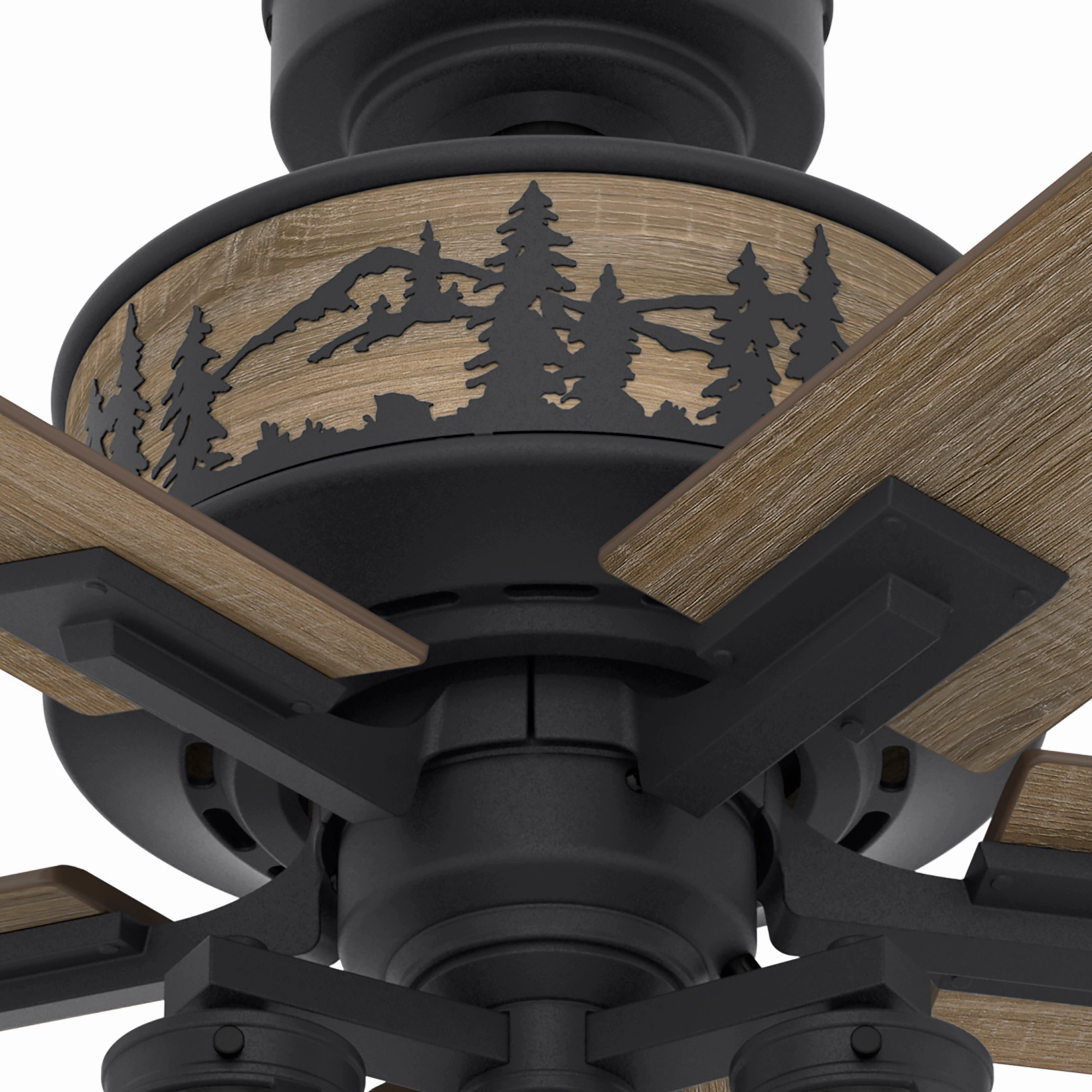 Vista 52"Ceiling Fan Natural Black Iron