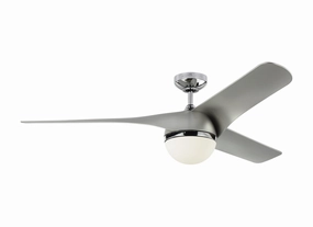 Visual Comfort Akova 56" Indoor/Outdoor DC Ceiling Fan with 20W LED Light plus Remote low-noise indoor fans for peaceful settings