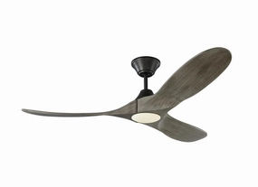 Visual Comfort Fan Maverick DC Indoor/Outdoor Ceiling Fan with Dimmable LED light and 6 Speed Remote Control low-noise indoor fans for peaceful settings