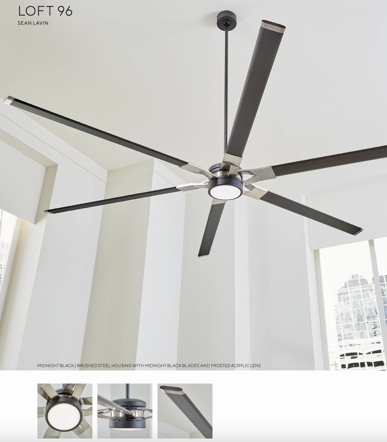 Visual Comfort Loft 96" Indoor/Outdoor DC Ceiling Fan with 15W LED and Remote