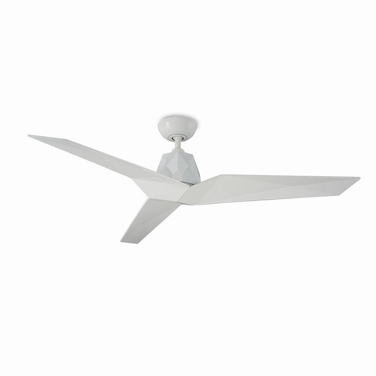 Vortex 60"Ceiling Fan Gloss White quiet medium fans for living room use
