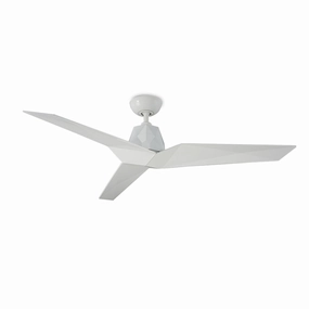 Vortex 60"Ceiling Fan Gloss White quiet medium fans for living room use