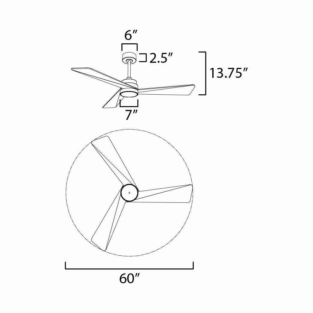 Vortex 60" Indoor Fan with LED Light Kit