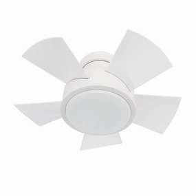 Vox 26"Ceiling Fan Matte White compact small fans for bedrooms