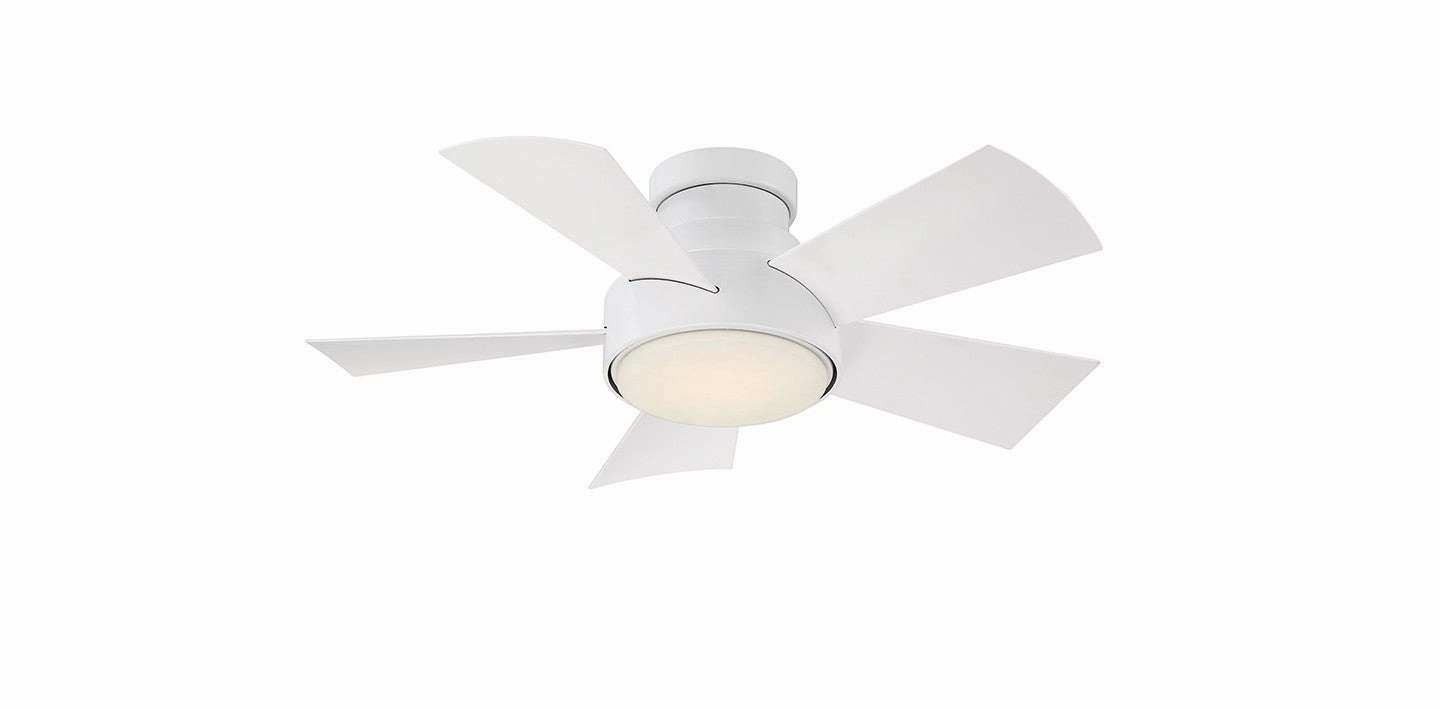 Vox 38"Ceiling Fan Matte White compact small fans for bedrooms