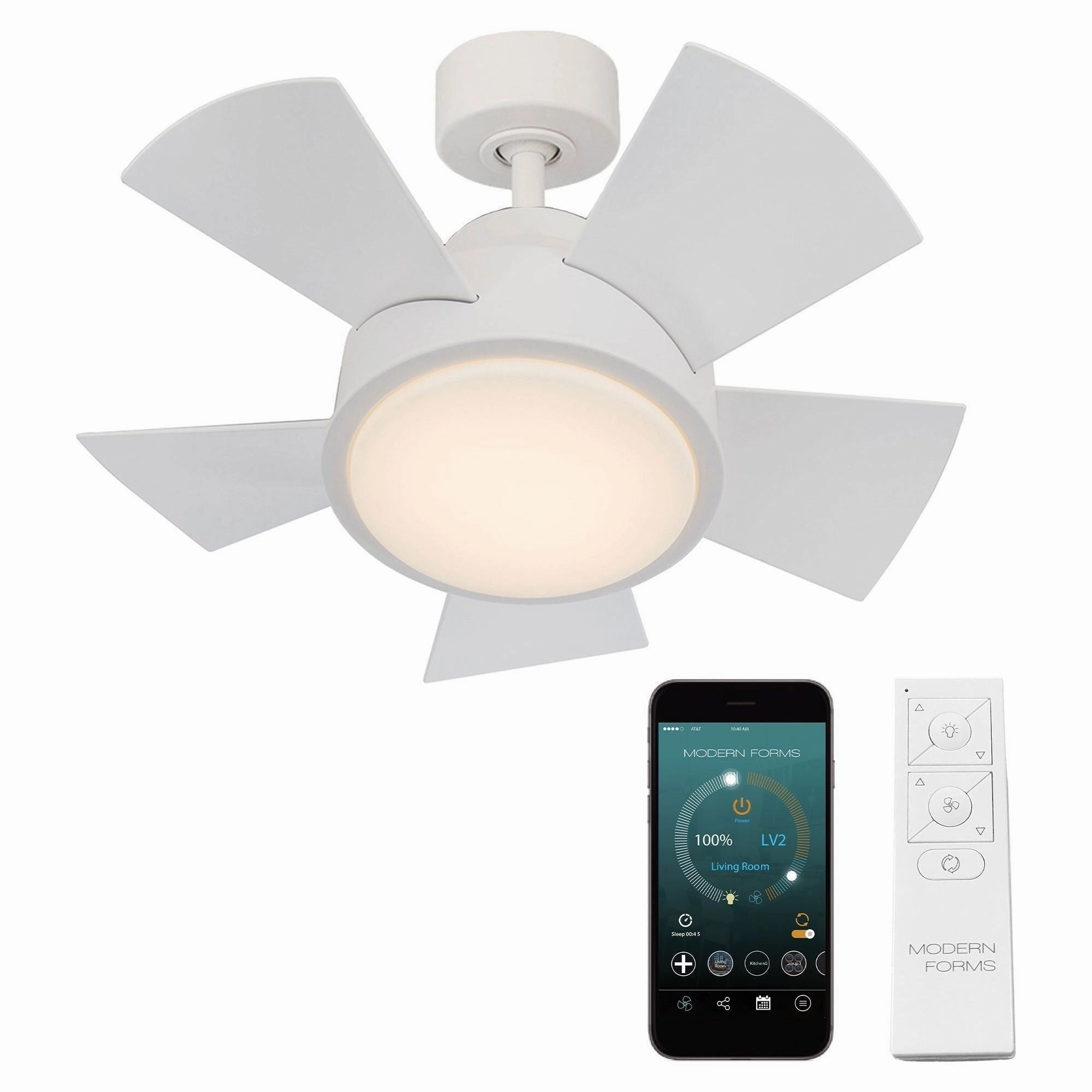 Vox Indoor/Outdoor 5-Blade 26" Smart Ceiling Fan with LED Light Kit and Remote Control