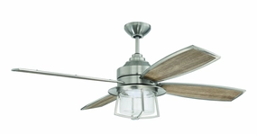 Waterfront 52"Ceiling Fan Brushed Polished Nickel stylish medium fans for contemporary homes