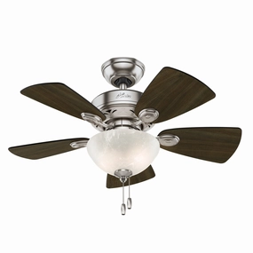 Watson 34"Ceiling Fan Brushed Nickel best small fans for home and travel