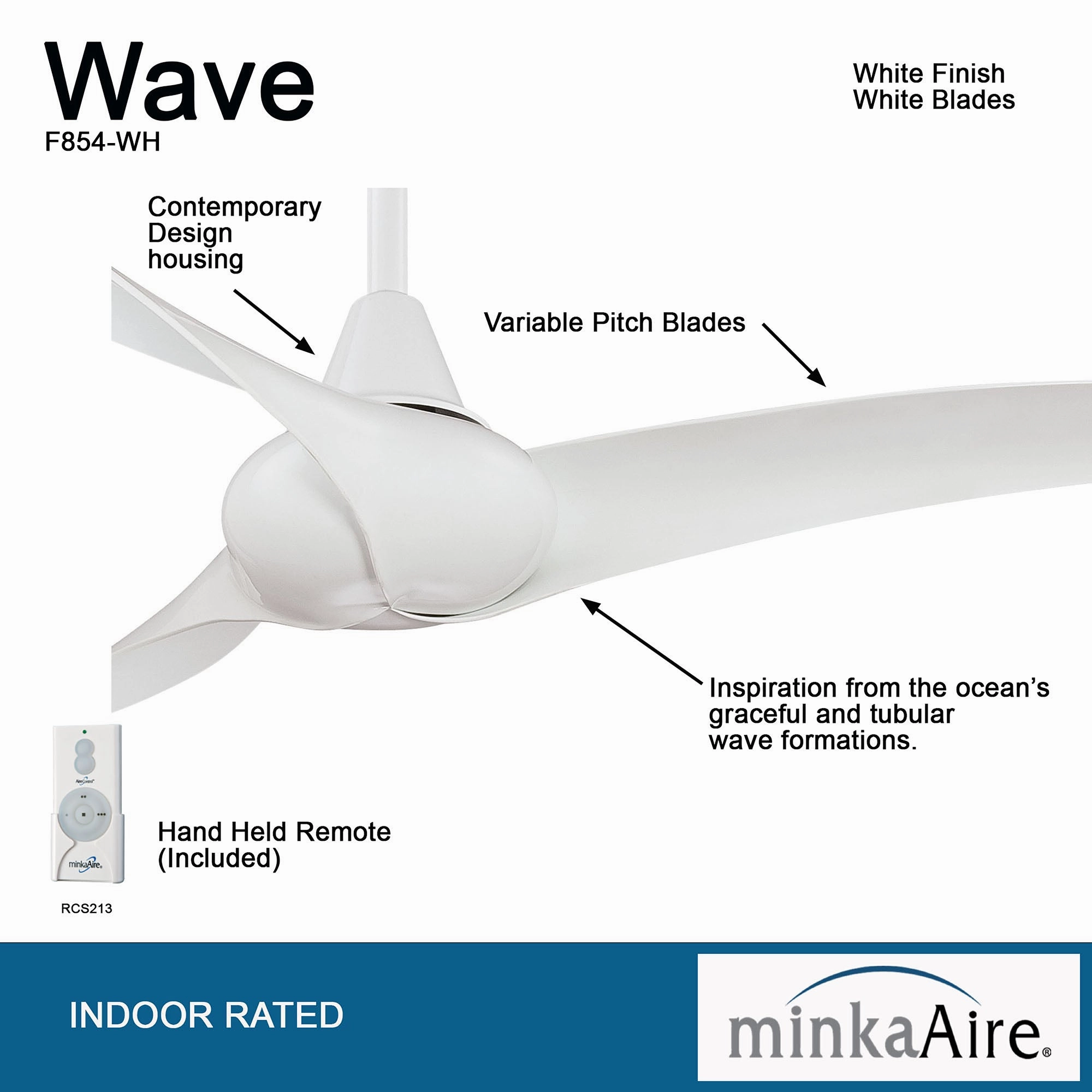 Wave 44" 44"Ceiling Fan White