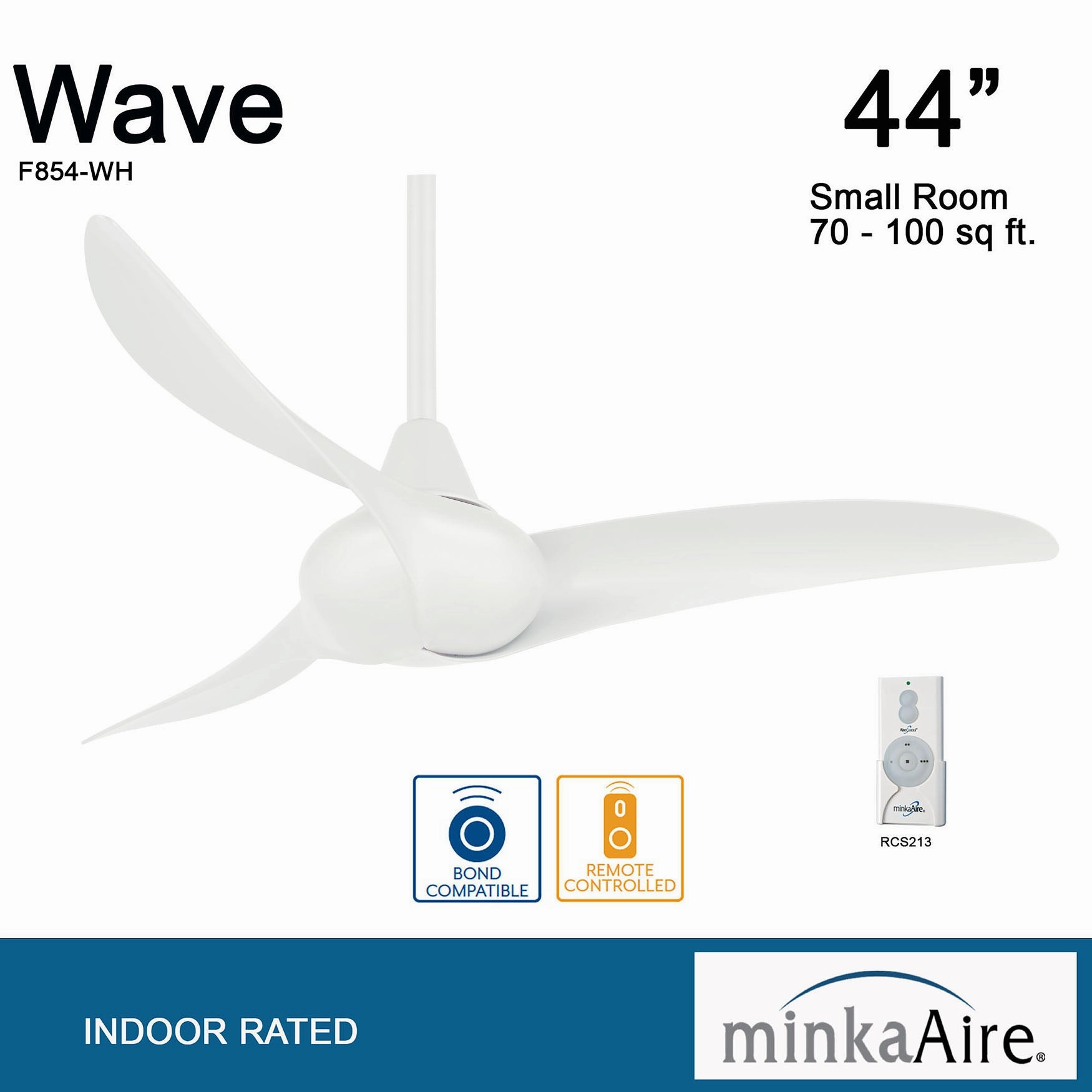 Wave 44" 44"Ceiling Fan White