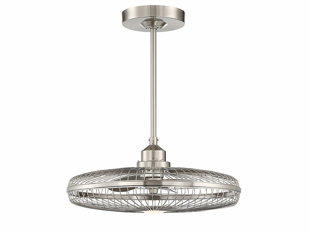 Wetherby LED Fan D'Lier Satin Nickel