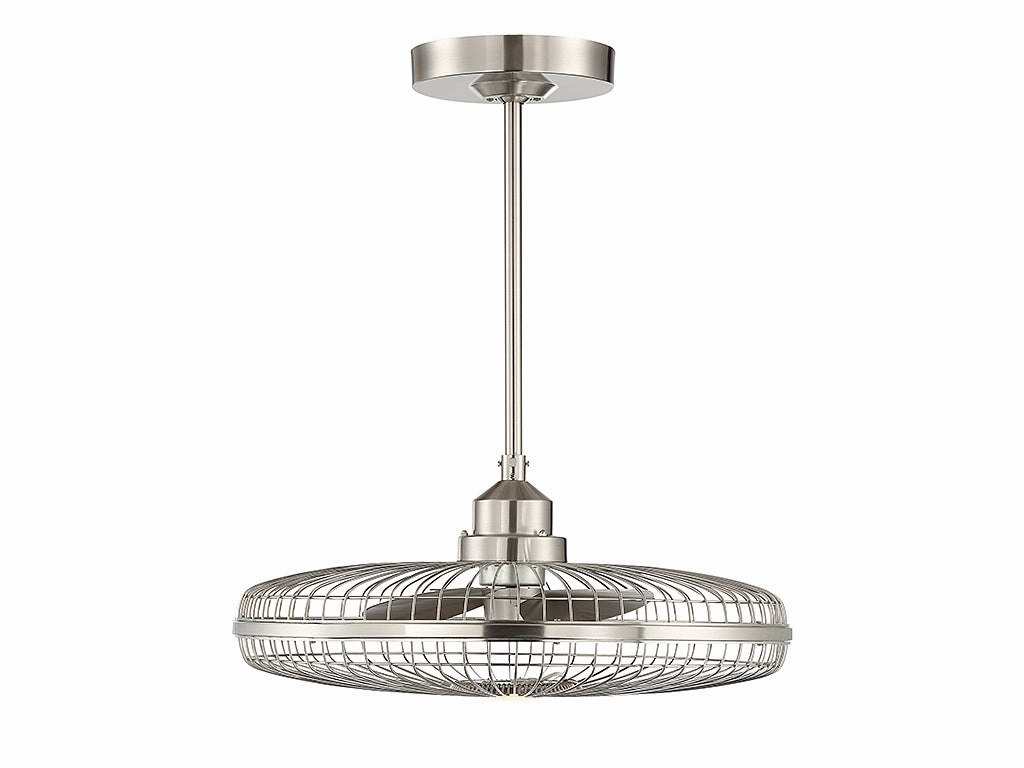 Wetherby LED Fan D'Lier Satin Nickel decorative fandeliers with lights