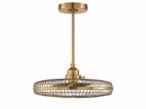 Wetherby LED Fan D'Lier Warm Brass decorative fandeliers with lights