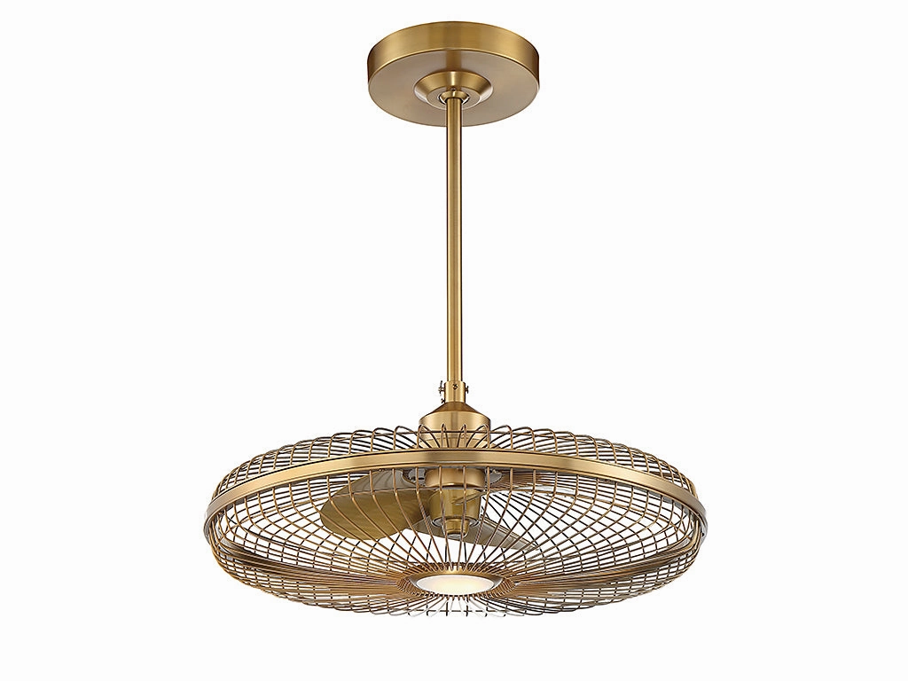 Wetherby LED Fan D'Lier Warm Brass
