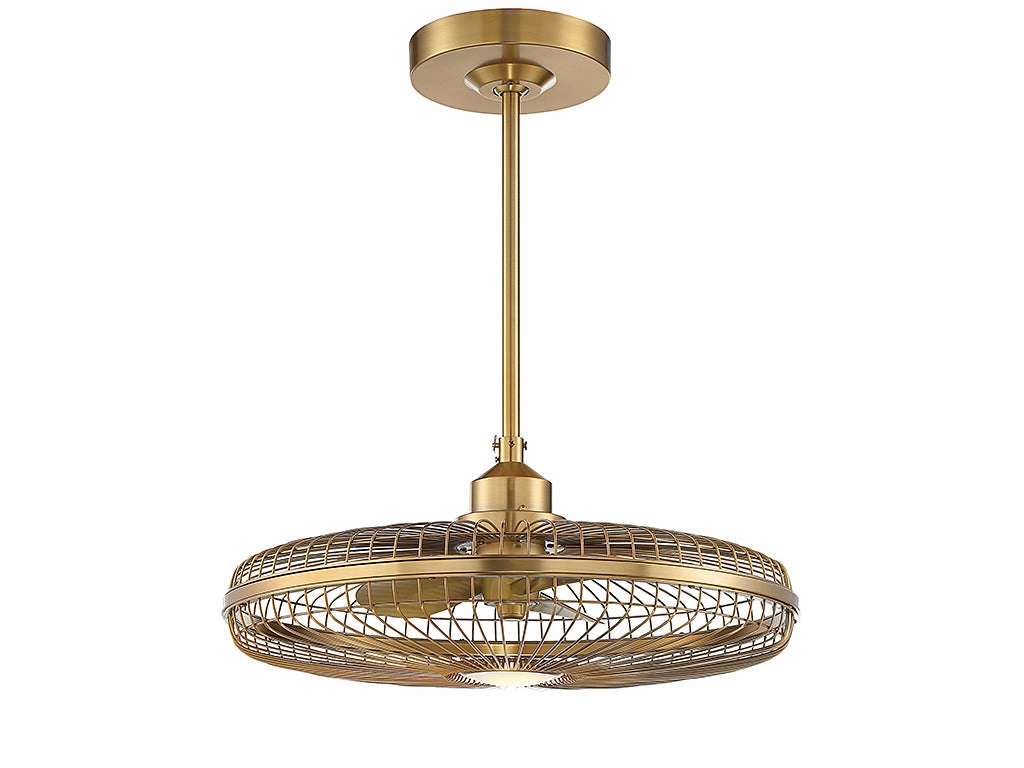 Wetherby LED Fan D'Lier Warm Brass