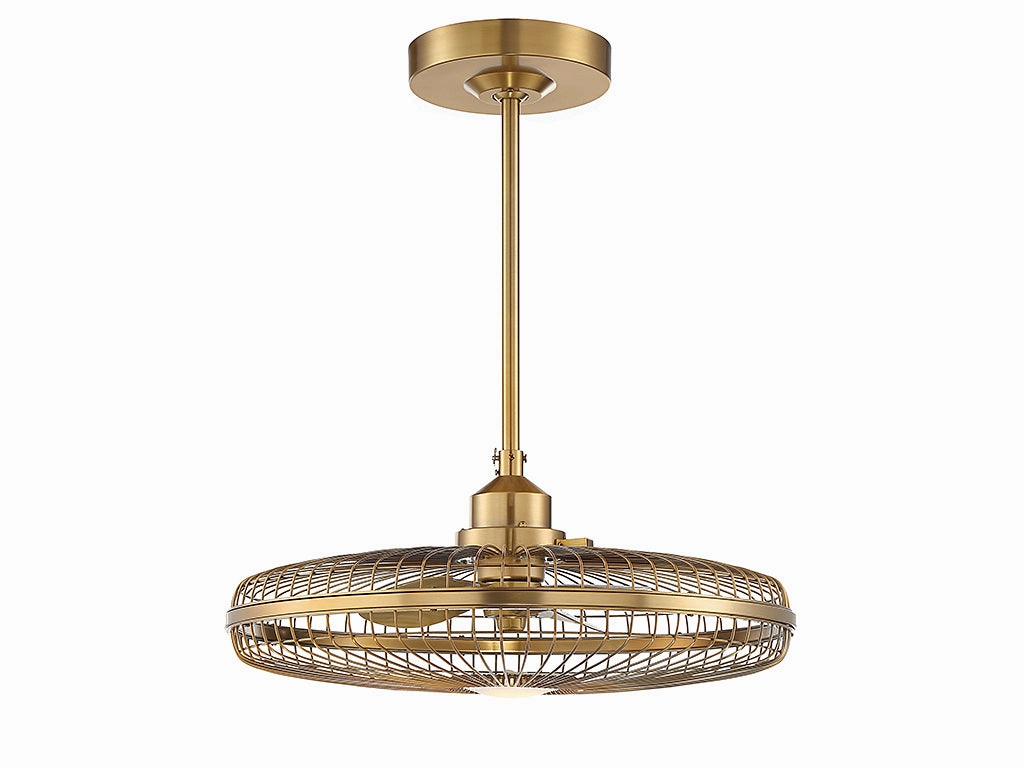 Wetherby LED Fan D'Lier Warm Brass