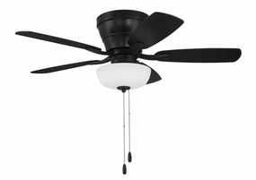 Wheeler 42 2-Light Bowl 42"Ceiling Fan Flat Black ifan smart fans for connected homes