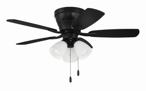 Wheeler 42 3-Light 42"Ceiling Fan Flat Black best small fans for home and travel