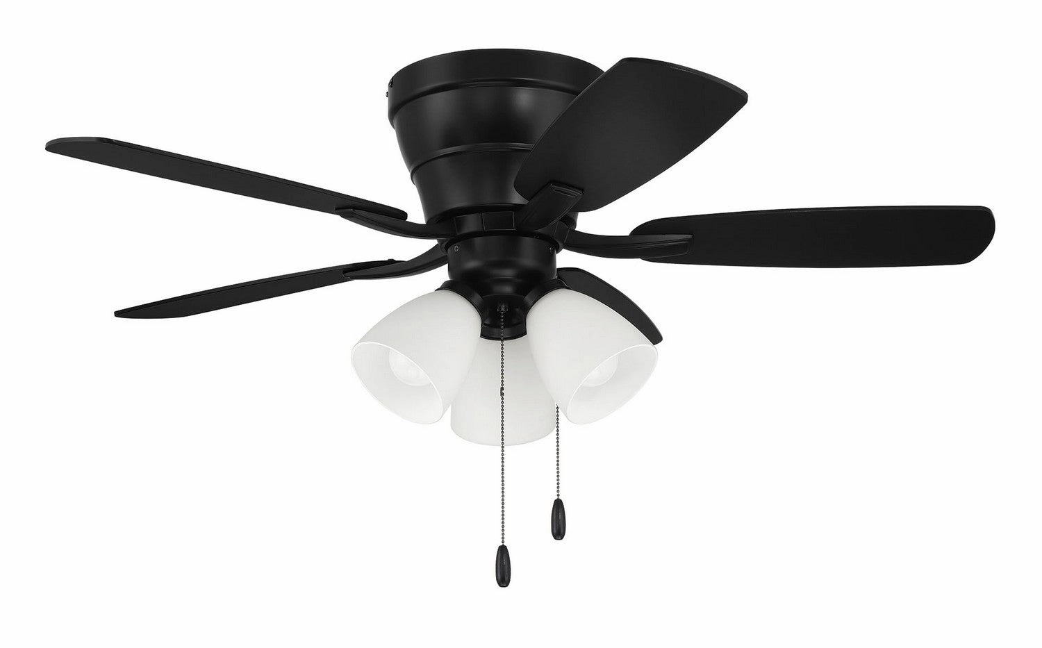 Wheeler 42 3-Light 42"Ceiling Fan Flat Black best small fans for home and travel