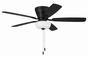 Wheeler 52 2-Light Bowl 52"Ceiling Fan Flat Black home cooling fans in medium size