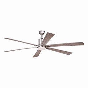 Wheelock 72"Ceiling Fan Satin Nickel stylish medium fans for contemporary homes