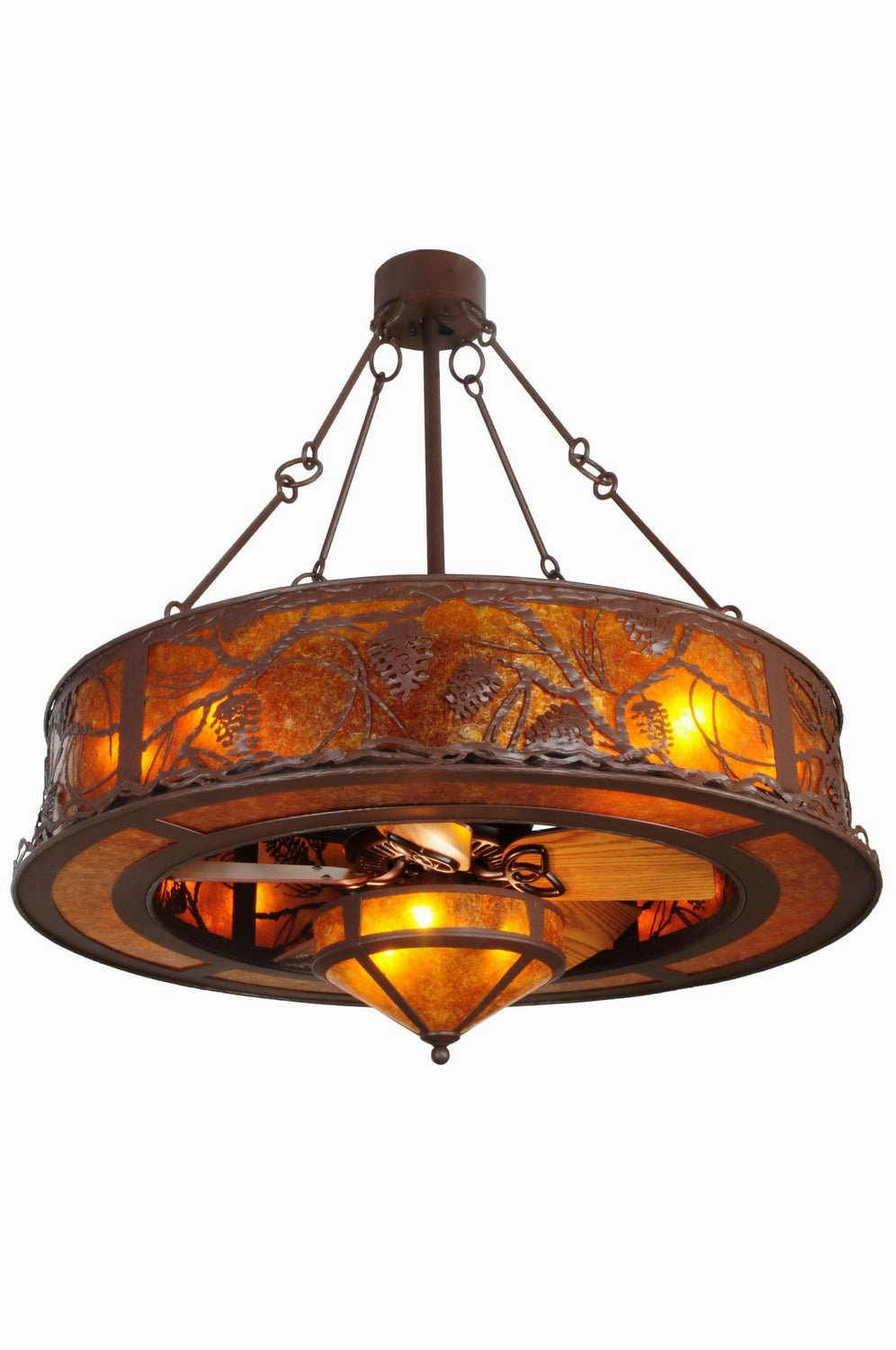 Whispering Pines 11 Light Chandel-Air decorative fandeliers with lights