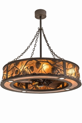 Whispering Pines 12 Light Chandel-Air decorative fandeliers with lights