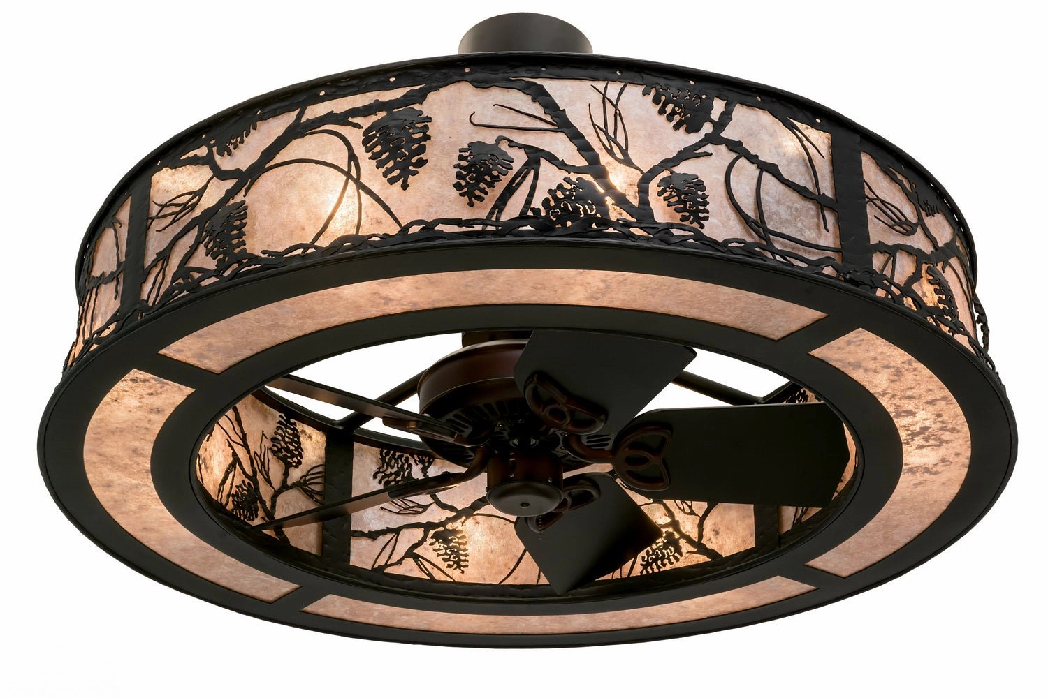 Whispering Pines 12 Light Chandel-Air decorative fandeliers with lights