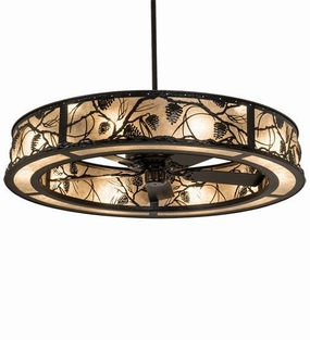 Whispering Pines 15 Light Chandel-Air decorative fandeliers with lights