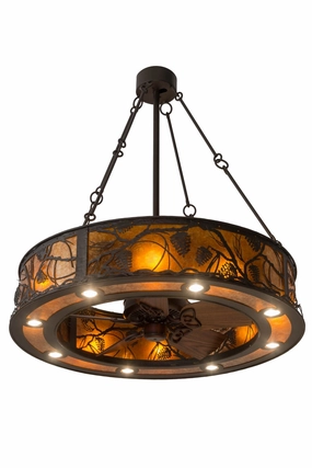 Whispering Pines 16 Light Chandel-Air quiet small fans for desk or nightstand