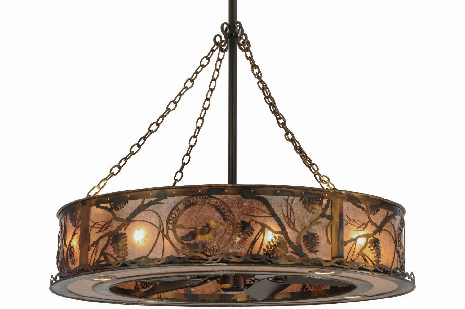 Whispering Pines 16 Light Chandel-Air decorative fandeliers with lights