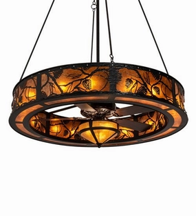 Whispering Pines 19 Light Chandel-Air decorative fandeliers with lights