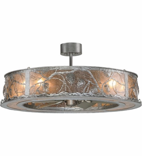Whispering Pines Eight Light Chandel-Air decorative fandeliers with lights