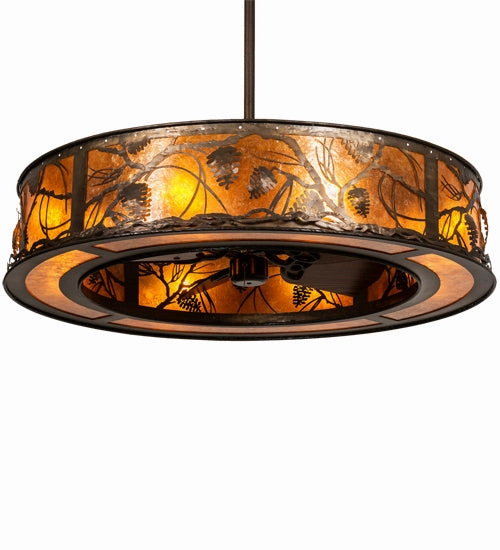 Whispering Pines Eight Light Chandel-Air decorative fandeliers with lights