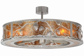 Whispering Pines Eight Light Chandel-Air decorative fandeliers with lights